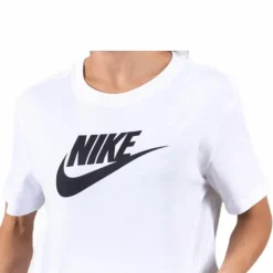 Essential Icon Crop Futura Tee White/Black