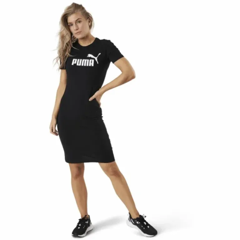 Essential Slim Tee Dress Black
