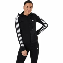 Essentials Full-Zip Hoodie Black / White