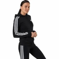 Essentials Full-Zip Hoodie Black / White
