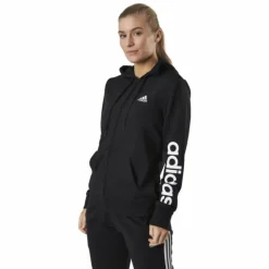 Essentials Full-Zip Hoodie Black / White