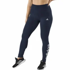 ESSENTIALS HIGH-WAISTED LOGO LEGGINGS Legend Ink / White