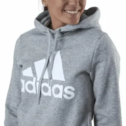 Essentials Hoodie Medium Grey Heather / White