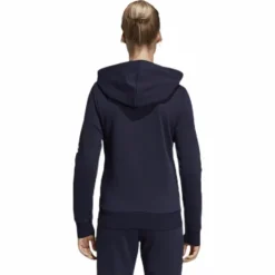 Essentials Linear Full Zip Hoodie Legend Ink / White