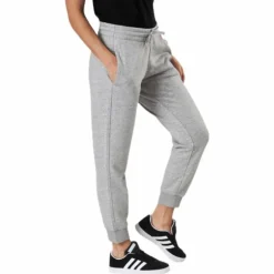 Essentials Regular Tapered Cuffed 7/8 Pant Medium Grey Heather / White