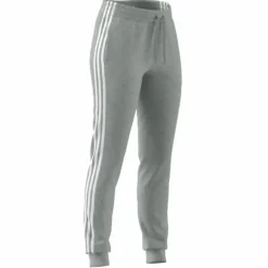 Essentials Single Jersey 3-Stripes Joggers Medium Grey Heather / White
