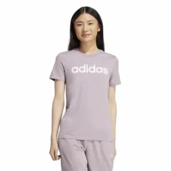 Essentials Slim Logo T-Shirt Preloved Fig / White