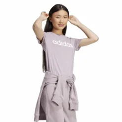 Essentials Slim Logo T-Shirt Preloved Fig / White