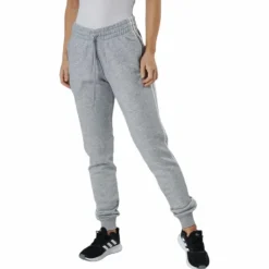 Essentials Slim Tapered Cuffed Pant Medium Grey Heather / White