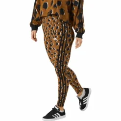 Essentials 3-Stripes Animal Print Leggings Brostr/Multco/Black