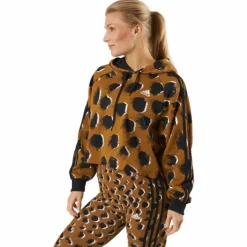 Essentials 3-Stripes Animal Print Hoodie Brostr/Multco/Black