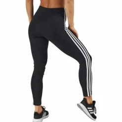 Essentials 3-Stripes High-Waisted Single Jersey Leggings Black / White