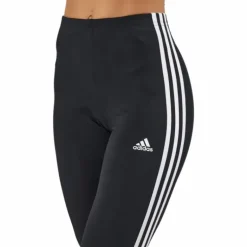 Essentials 3-Stripes High-Waisted Single Jersey Leggings Black / White