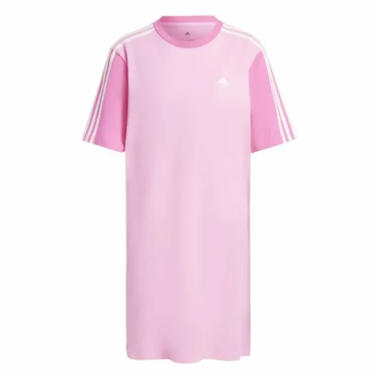 Essentials 3-Stripes Single Jersey Boyfriend Tee Dress Pink