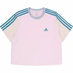 Essentials 3-Stripes Single Jersey Crop Top Clear Pink