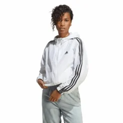 Essentials 3-Stripes Woven Windbreaker White