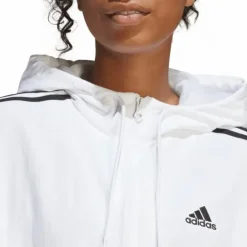 Essentials 3-Stripes Woven Windbreaker White