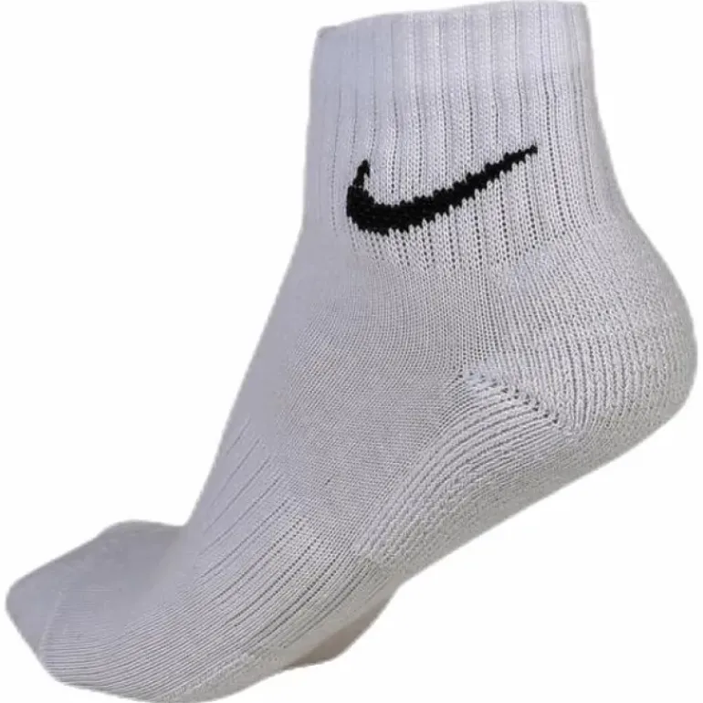 Everyday Cushioned Training Ankle Socks (3 Pairs) WHITE/BLACK