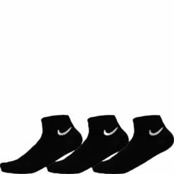 Everyday Cushioned Training Ankle Socks (3 Pairs) BLACK/WHITE