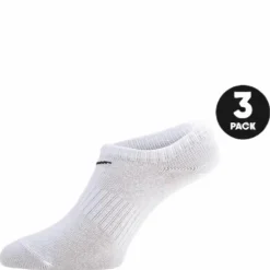 Everyday Lightweight Training No-Show Socks (3 Pairs) WHITE/BLACK