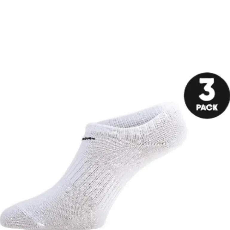 Everyday Lightweight Training No-Show Socks (3 Pairs) WHITE/BLACK