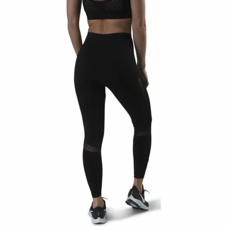 Fitness Mesh Knit Tights Black