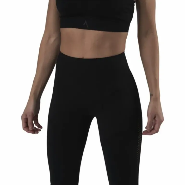 Fitness Mesh Knit Tights Black