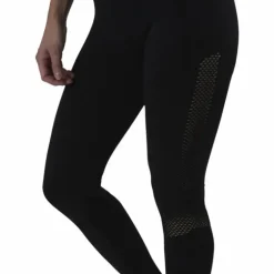 Fitness Mesh Knit Tights Black