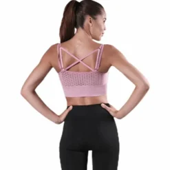 Fitness Seamless Mesh Bra Pink