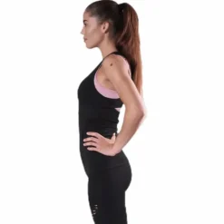 Fitness Seamless Mesh Tank Black