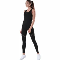 Fitness Seamless Mesh Tank Black