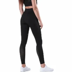 Fitness Seamless Mesh Tights Black