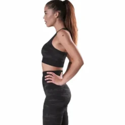 Fitness Seamless Racerback Bra Patterned/Black