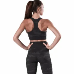 Fitness Seamless Racerback Bra Patterned/Black