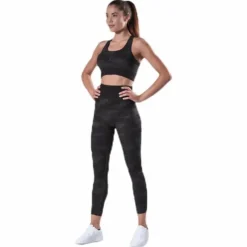 Fitness Seamless Racerback Bra Patterned/Black