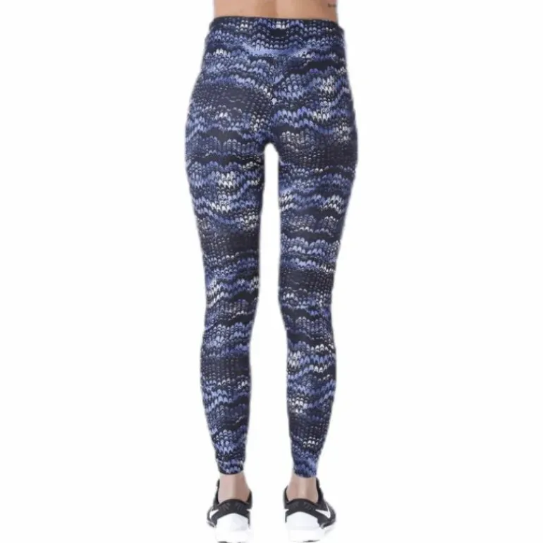Flattering AOP Tights Blue/Black