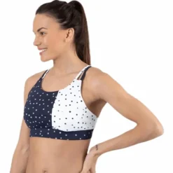 Francesca Aop Sports Bra Blue