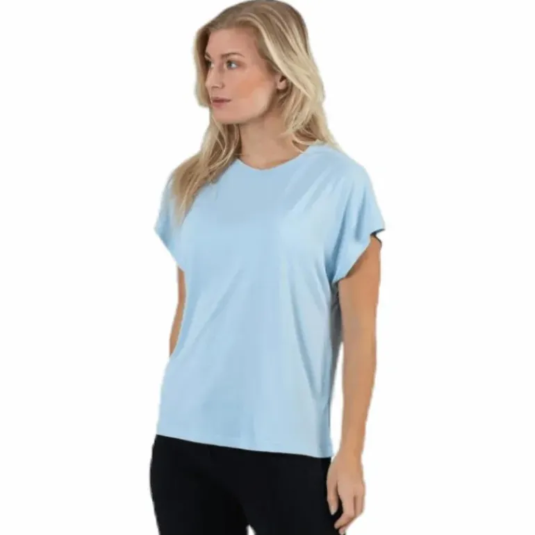 Free Life S/S O-Neck Top Jrs Blue
