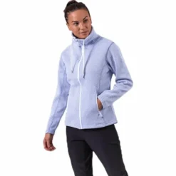 Freida Melange Fleece Jacket Purple