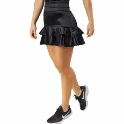 Frida Frill Skirt Black Metallic