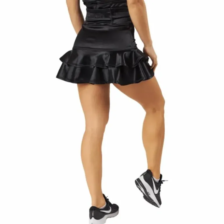Frida Frill Skirt Black Metallic