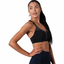 Front Zip Sports Bra Grey