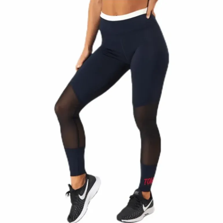 Full Length Mesh InsertLegging Blue/Red