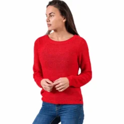 Geena Xo L/S Pullover Knt Red