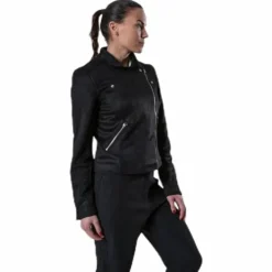 Gerry Faux Suede Biker Otw Black