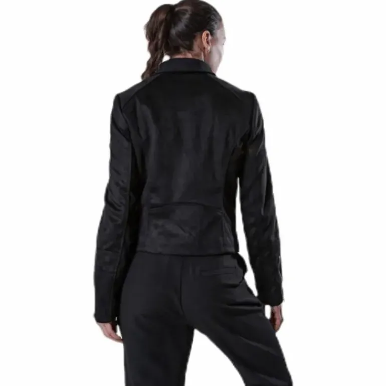 Gerry Faux Suede Biker Otw Black