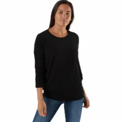 Glamour 3/4 Top Jrs Black