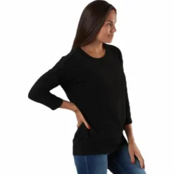 Glamour 3/4 Top Jrs Black