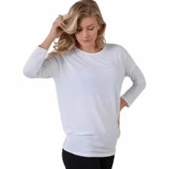 Glamour 3/4 Top Jrs White