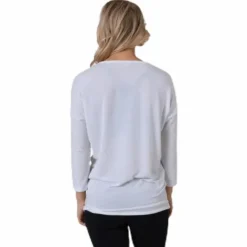 Glamour 3/4 Top Jrs White